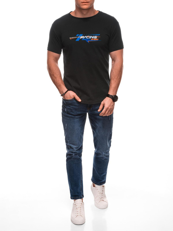 Edoti Maglietta da uomo con stampa 1982S - blu scuro OTHER