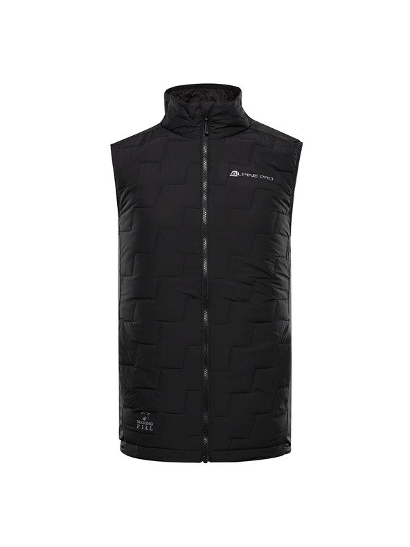 ALPINE PRO Gilet uomo con imbottitura in merino ALPINE PRO NERC black