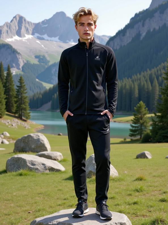 ALPINE PRO Felpa uomo asciugatura rapida ALPINE PRO GOLL 2 black