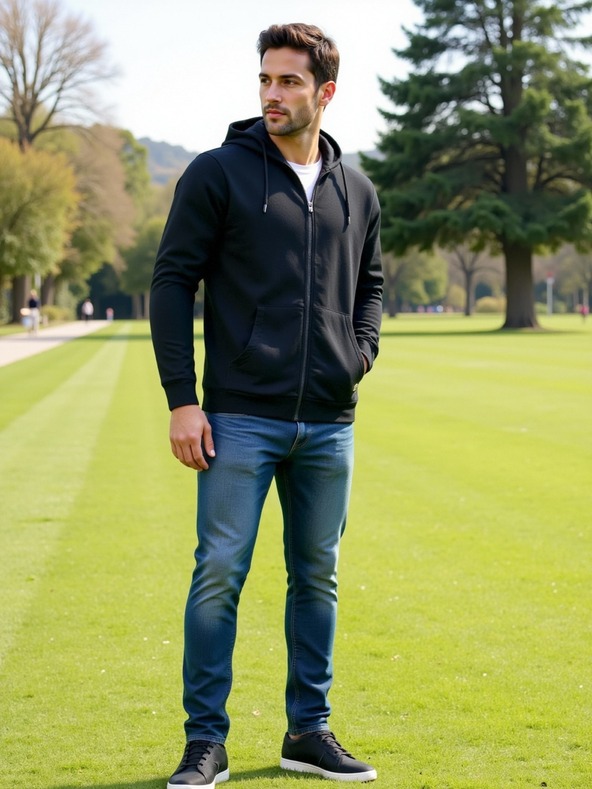 ALPINE PRO Felpa con cappuccio in cotone da uomo ALPINE PRO LOKK black