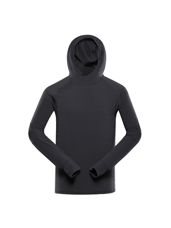 ALPINE PRO Felpa funzionale da uomo con elementi riflettenti ALPINE PRO IZAR grigio scuro