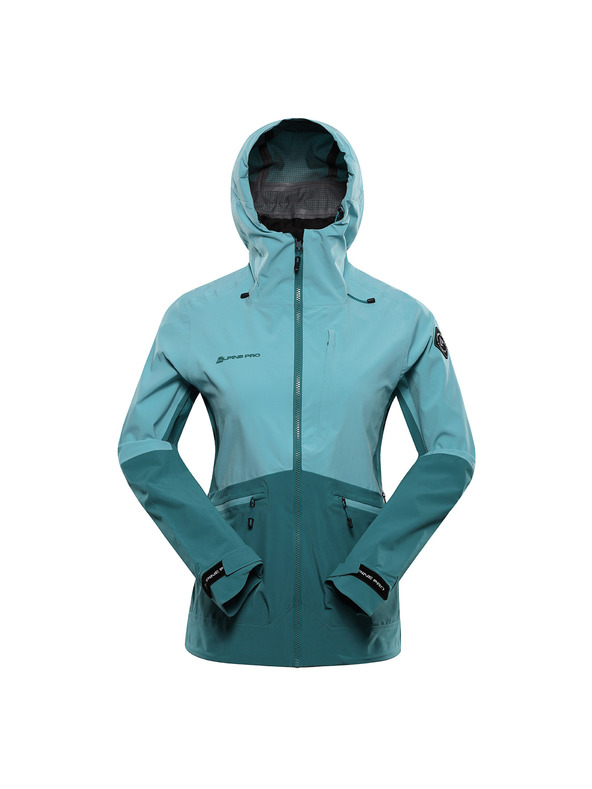 ALPINE PRO Giacca impermeabile da donna con membrana ptx ALPINE PRO ZARRA aqua sea