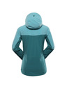 ALPINE PRO Giacca impermeabile da donna con membrana ptx ALPINE PRO ZARRA aqua sea