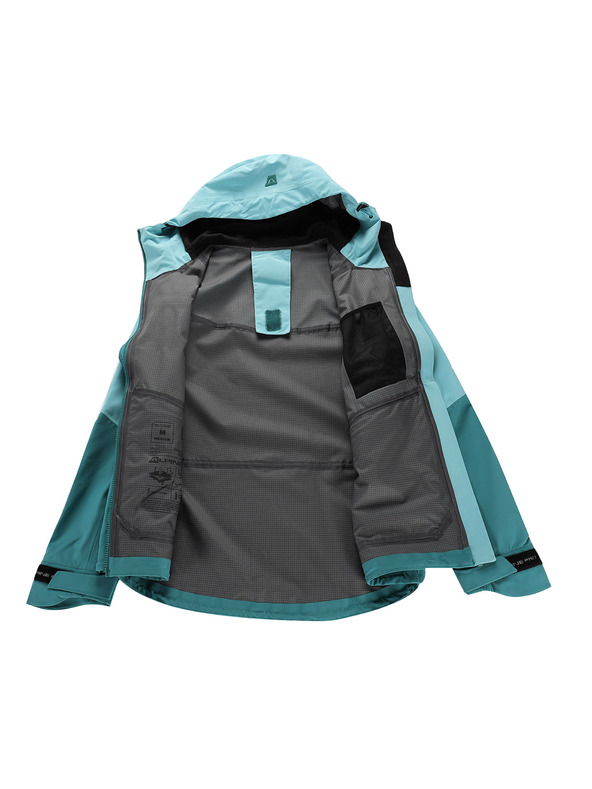 ALPINE PRO Giacca impermeabile da donna con membrana ptx ALPINE PRO ZARRA aqua sea