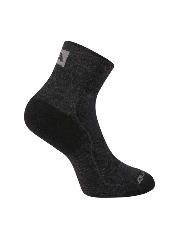 ALPINE PRO Calzini antibatterici in lana merino ALPINE PRO DERERE neri