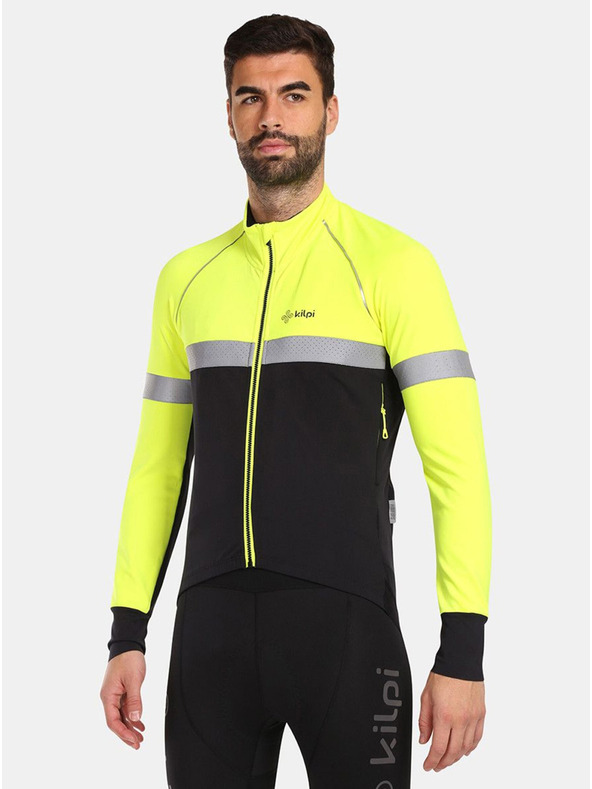 Kilpi Giacca softshell da ciclismo gialla e nera da uomo Kilpi NERETO-M