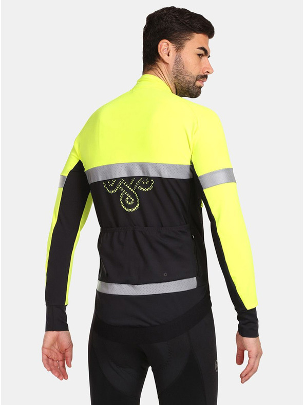 Kilpi Giacca softshell da ciclismo gialla e nera da uomo Kilpi NERETO-M