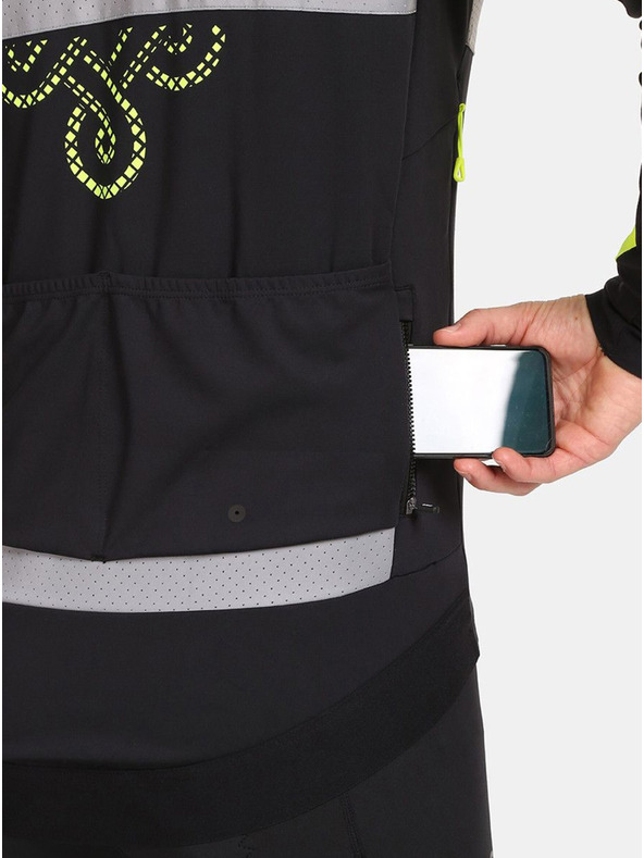 Kilpi Giacca softshell da ciclismo gialla e nera da uomo Kilpi NERETO-M