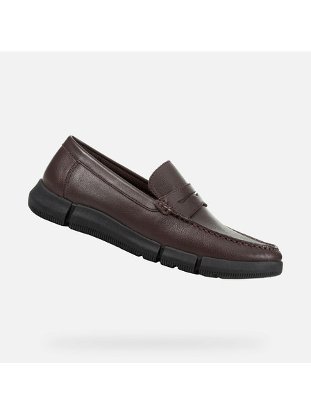 Geox Mocassini marroni scuri da uomo Geox Adacter M Wide