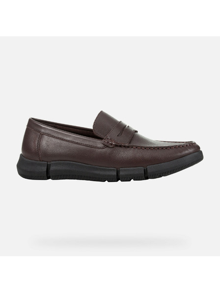 Geox Mocassini marroni scuri da uomo Geox Adacter M Wide