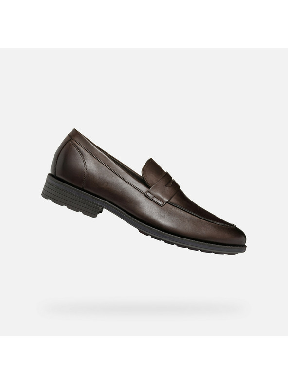 Geox Mocassini marroni scuri da uomo Geox Walk Pleasure F