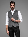 Ombre Clothing Gilet da uomo in misto lana con risvolti a quadri Ombre Clothing
