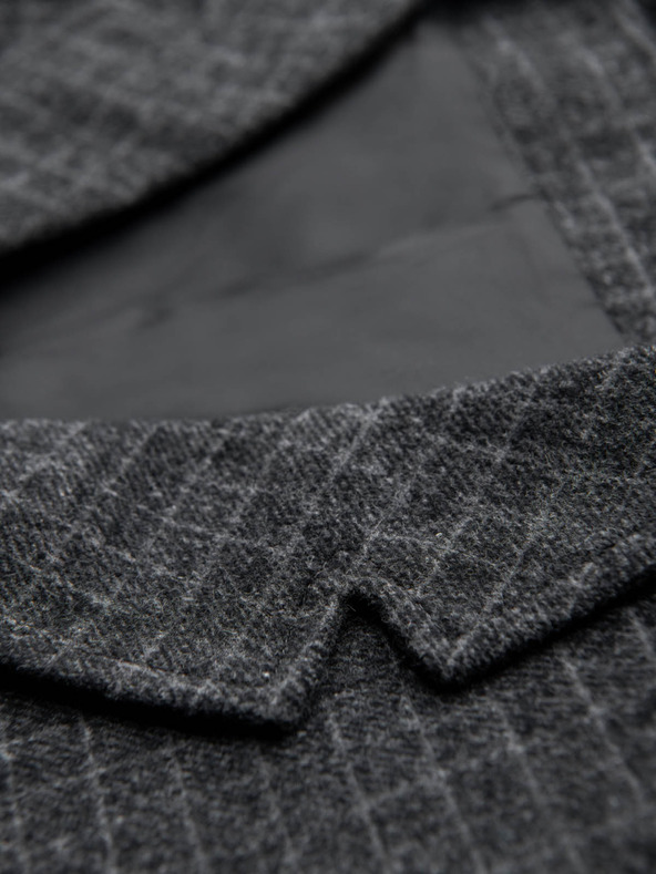 Ombre Clothing Gilet da uomo in misto lana con risvolti a quadri Ombre Clothing