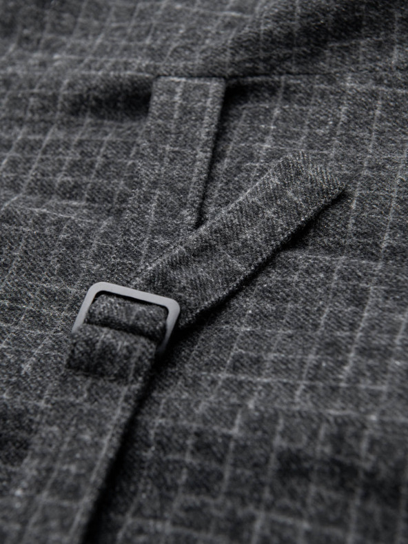 Ombre Clothing Gilet da uomo in misto lana con risvolti a quadri Ombre Clothing