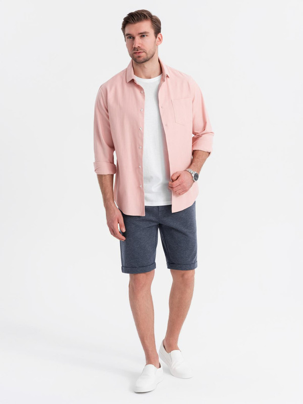 Ombre Clothing Pantaloncini corti strutturati in maglia da uomo con vita elastica Ombre Clothing