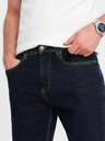 Ombre Clothing Pantaloncini di jeans da uomo con risvolto Ombre Clothing