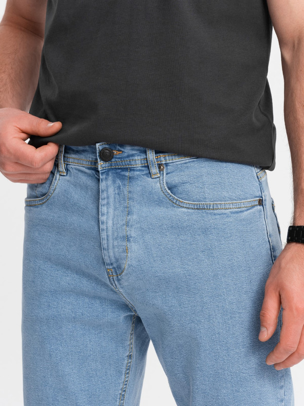 Ombre Clothing Pantaloncini di jeans da uomo con risvolto Ombre Clothing