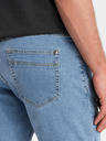Ombre Clothing Pantaloncini di jeans da uomo con risvolto Ombre Clothing