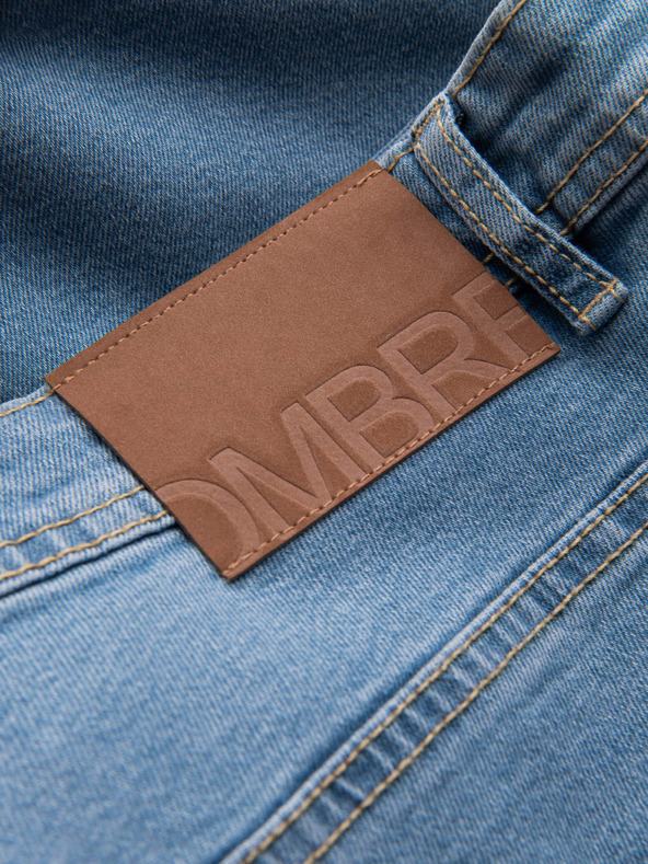 Ombre Clothing Pantaloncini di jeans da uomo con risvolto Ombre Clothing