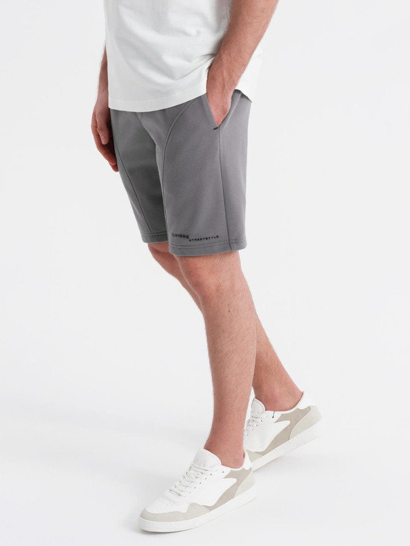 Ombre Clothing Pantaloncini corti in felpa da uomo con stampa Ombre Clothing