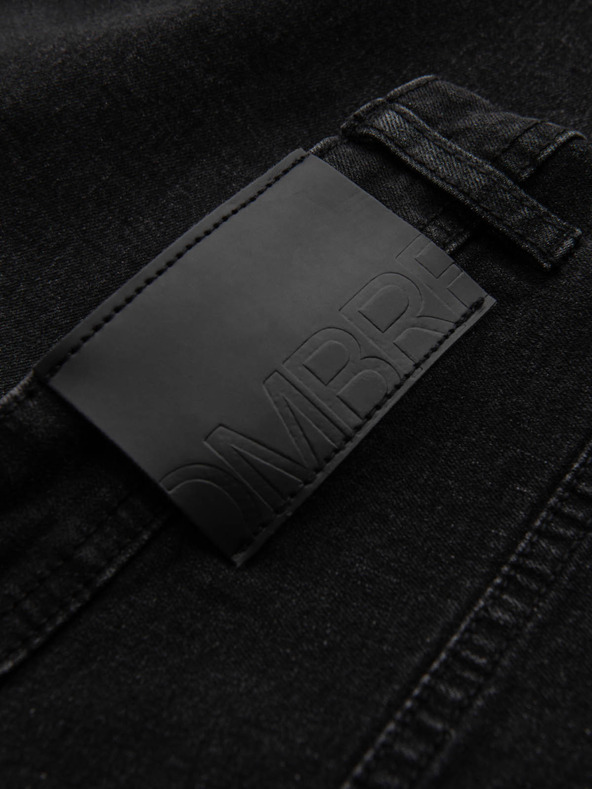 Ombre Clothing Pantaloncini di jeans da uomo con risvolto Ombre Clothing