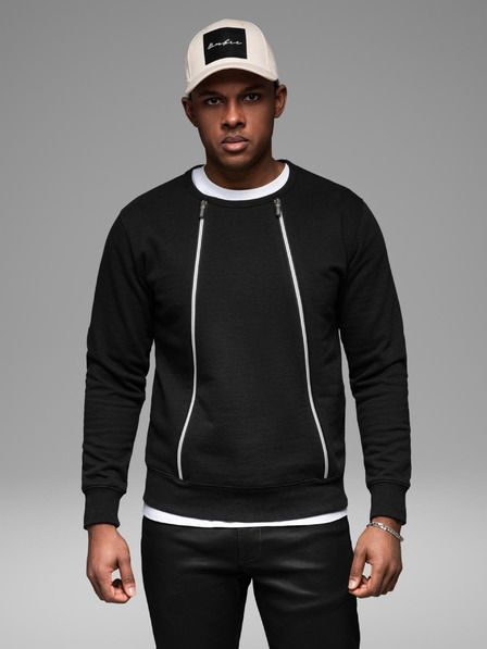 Ombre Clothing Felpa lavata con cucitura decorativa sul collo da uomo Ombre Clothing