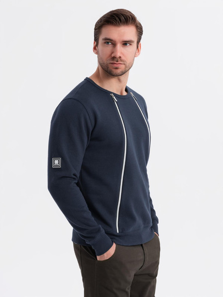 Ombre Clothing Felpa lavata con cucitura decorativa sul collo da uomo Ombre Clothing