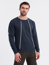 Ombre Clothing Felpa lavata con cucitura decorativa sul collo da uomo Ombre Clothing