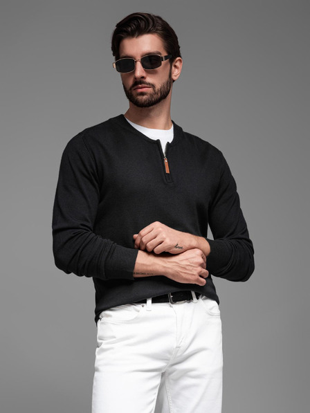 Ombre Clothing Maglione lavorato a maglia con punti strutturati da uomo Ombre Clothing