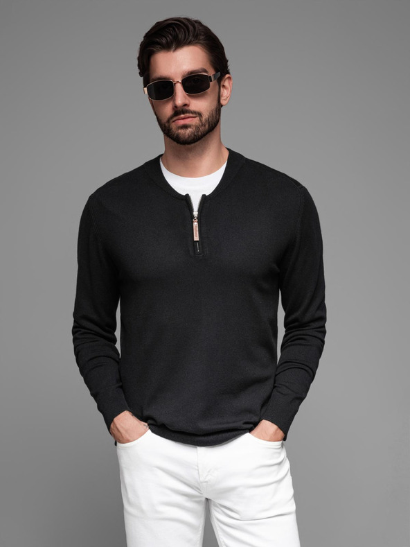Ombre Clothing Maglione lavorato a maglia con punti strutturati da uomo Ombre Clothing