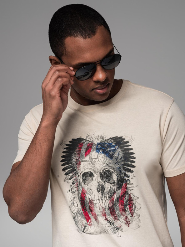 Ombre Clothing Maglietta in cotone con stampa da uomo Ombre Clothing