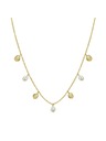 Rosefield Collana placcata oro da donna Rosefield Multi Shell and Pearl Charms