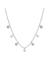 Rosefield Collana in acciaio da donna Rosefield Multi Shell and Pearl Charms