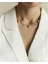Rosefield Collana in acciaio da donna Rosefield Multi Shell and Pearl Charms