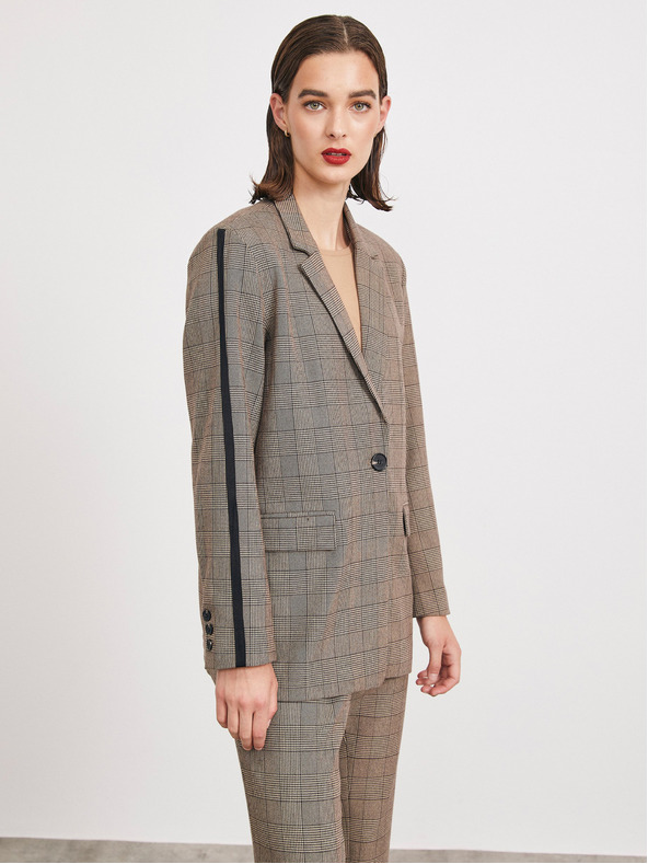 ZOOT.lab Giacca a quadri marrone chiaro da donna METROOPOLIS by ZOOT.lab Blanche