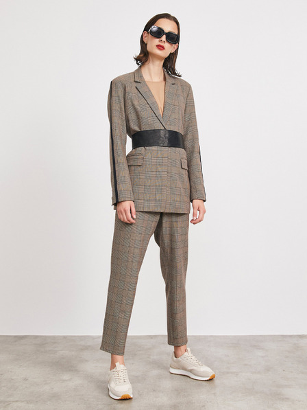 ZOOT.lab Giacca a quadri marrone chiaro da donna METROOPOLIS by ZOOT.lab Blanche