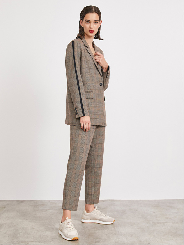 ZOOT.lab Giacca a quadri marrone chiaro da donna METROOPOLIS by ZOOT.lab Blanche