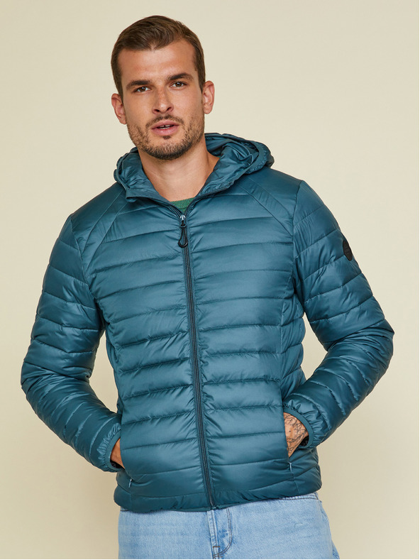 ZOOT.lab Giacca da uomo trapuntata leggera con cappuccio ZOOT.lab Ritchy in colore petrolio