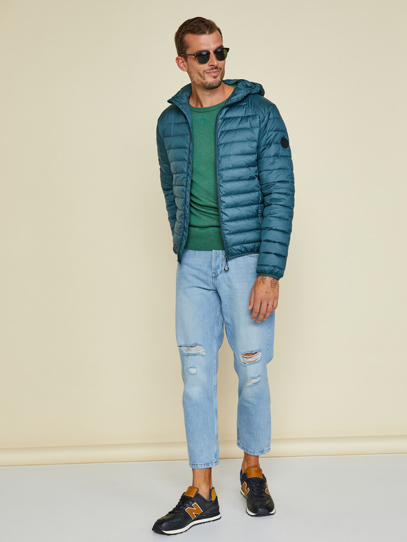 ZOOT.lab Giacca da uomo trapuntata leggera con cappuccio ZOOT.lab Ritchy in colore petrolio
