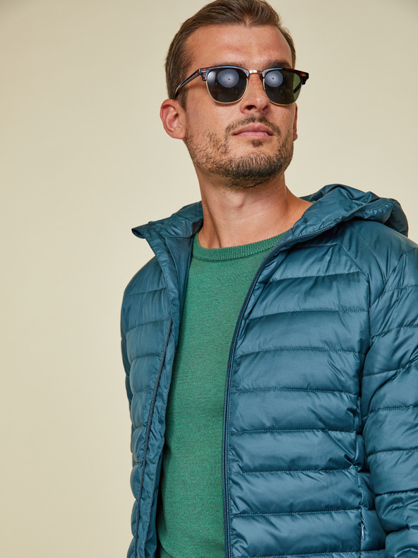 ZOOT.lab Giacca da uomo trapuntata leggera con cappuccio ZOOT.lab Ritchy in colore petrolio