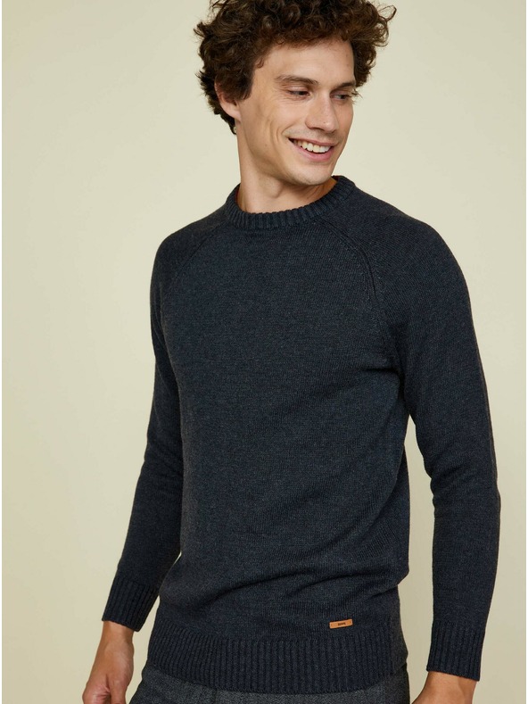 ZOOT.lab Maglione basic da uomo grigio scuro ZOOT.lab Olin