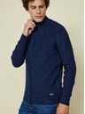 ZOOT.lab Cardigan blu scuro da uomo con zip e collo alto ZOOT.lab Brad