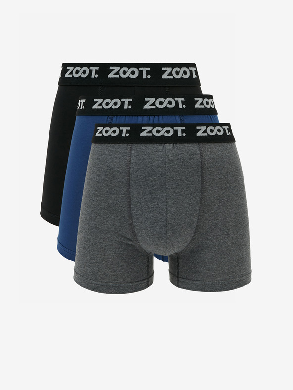 ZOOT.lab Set di tre boxer da uomo in nero, blu e grigio ZOOT.lab