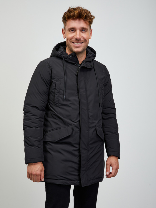 ZOOT.lab Parka con cappuccio da uomo nero ZOOT.lab Charls