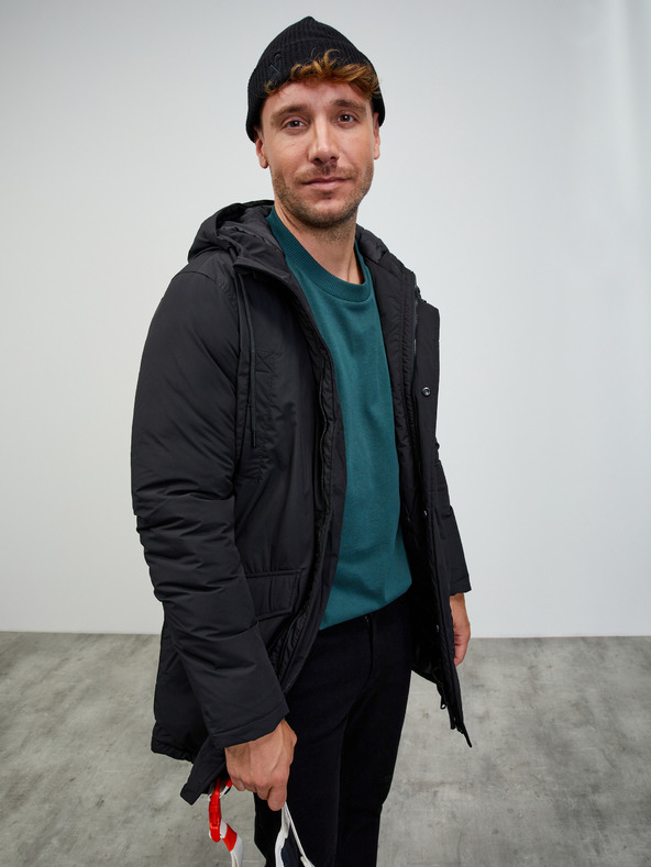 ZOOT.lab Parka con cappuccio da uomo nero ZOOT.lab Charls