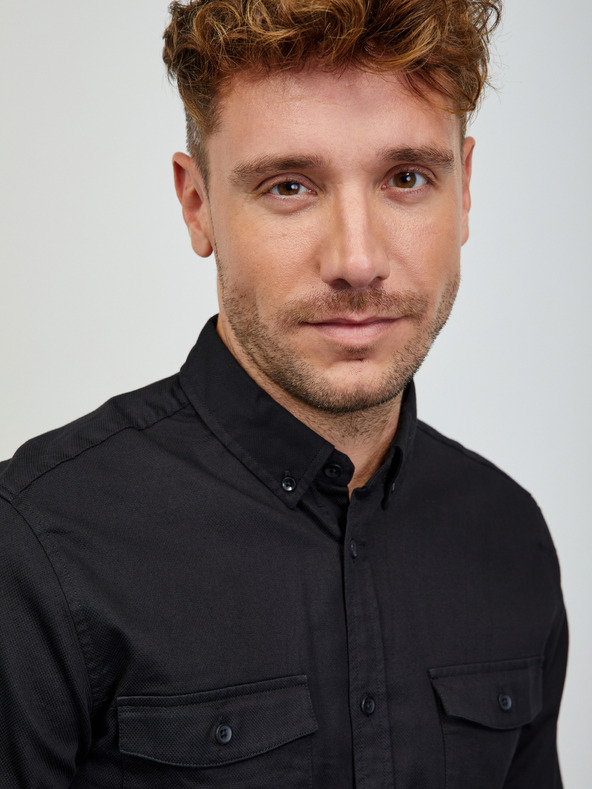 ZOOT.lab Camicia da uomo nera ZOOT.lab Stanley