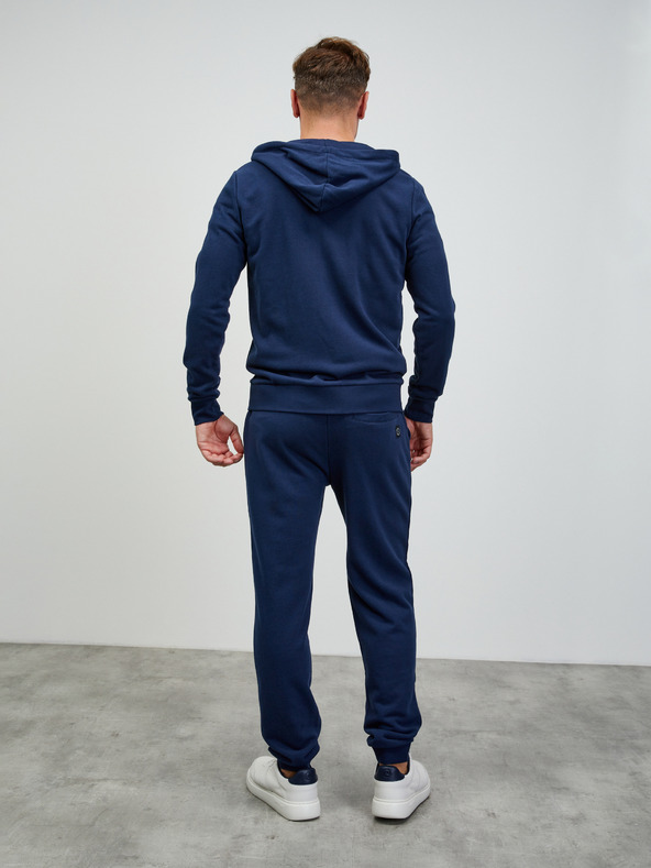 ZOOT.lab Felpa con cappuccio basic con zip blu scuro da uomo ZOOT.lab Ralph