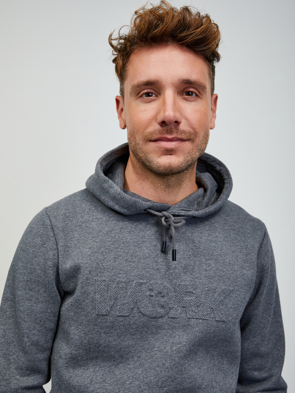 ZOOT.lab Felpa con cappuccio e zip brindle da uomo grigio scuro ZOOT.lab Jaxon