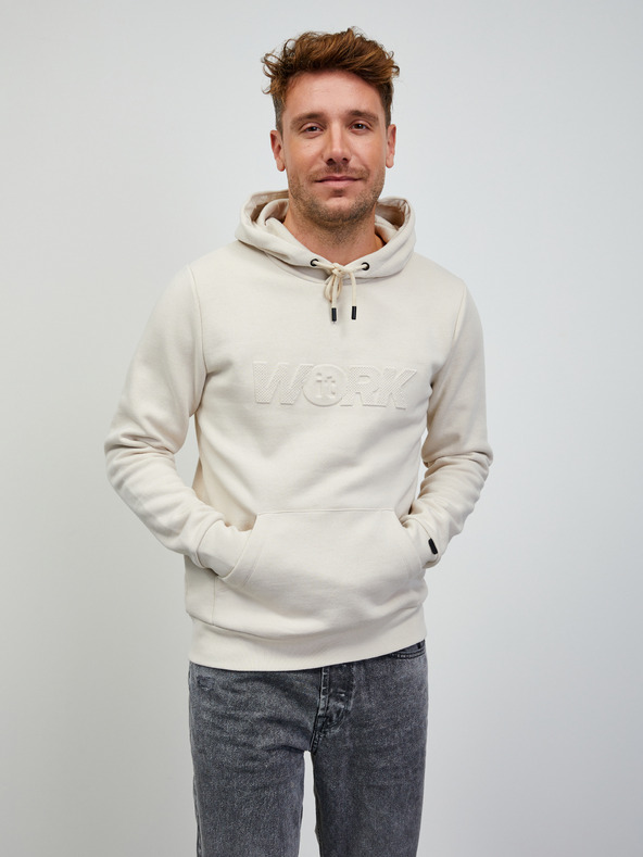 ZOOT.lab Felpa con cappuccio da uomo crema ZOOT.lab Jaxon