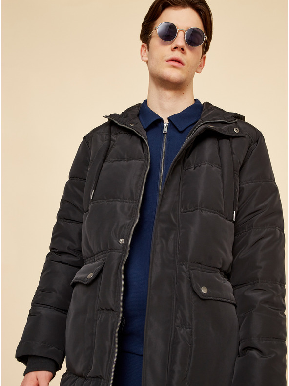 ZOOT.lab Giacca invernale trapuntata nera da uomo ZOOT.lab